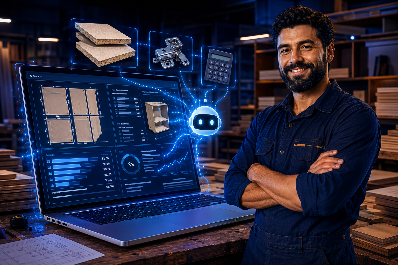 Como a IA calcula orçamentos de marcenaria automaticamente